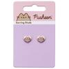 Pusheen the Cat Pink Enamel and Gold Heart Stud Earrings