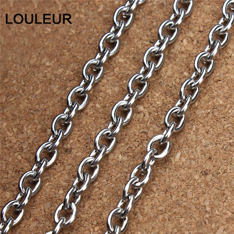 5yards/lot 3 4 5 6 mm Stainless Steel O Link Chain Bulk Women Men's Chain Necklace Bulk Link Chains for Necklace Jewelry Making