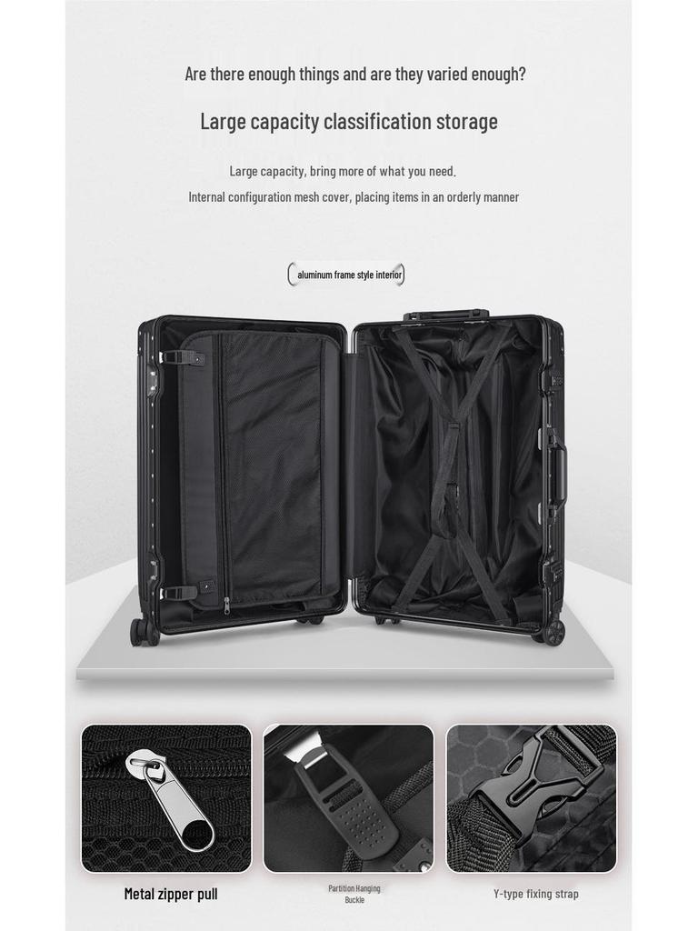 Чемодан с алюминиевой рамой и универсальными колесами: Варианты ручной клади 20", 24", 26" и 28" для студентов и путешественников