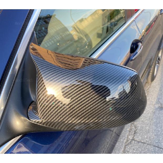 2x Carbon Fiber ABS Mirror Cover Side Rearview Mirror Cap Cover Shell Replacement For BMW 5 Series F10 F11 F18 Pre-LCI