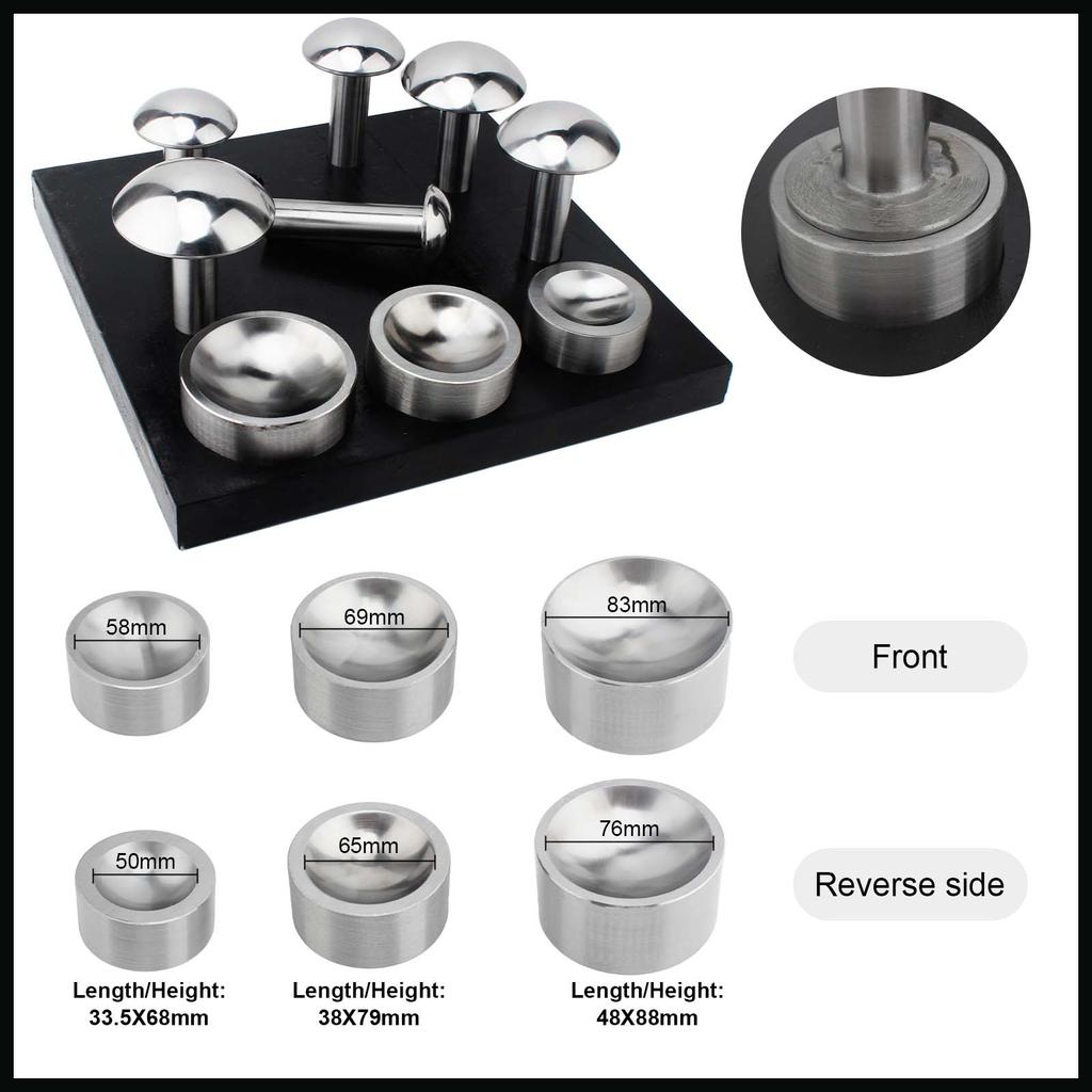 Многоцелевой набор для формовки металла из 50 предметов с блоком, наковальней и обжимным инструментом для изготовления ювелирных изделий, инструмент для формовки металла