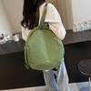 Large Capacity Tote Bag Women's Solid Color Shoulder Bag Student Class Commuter Backpack