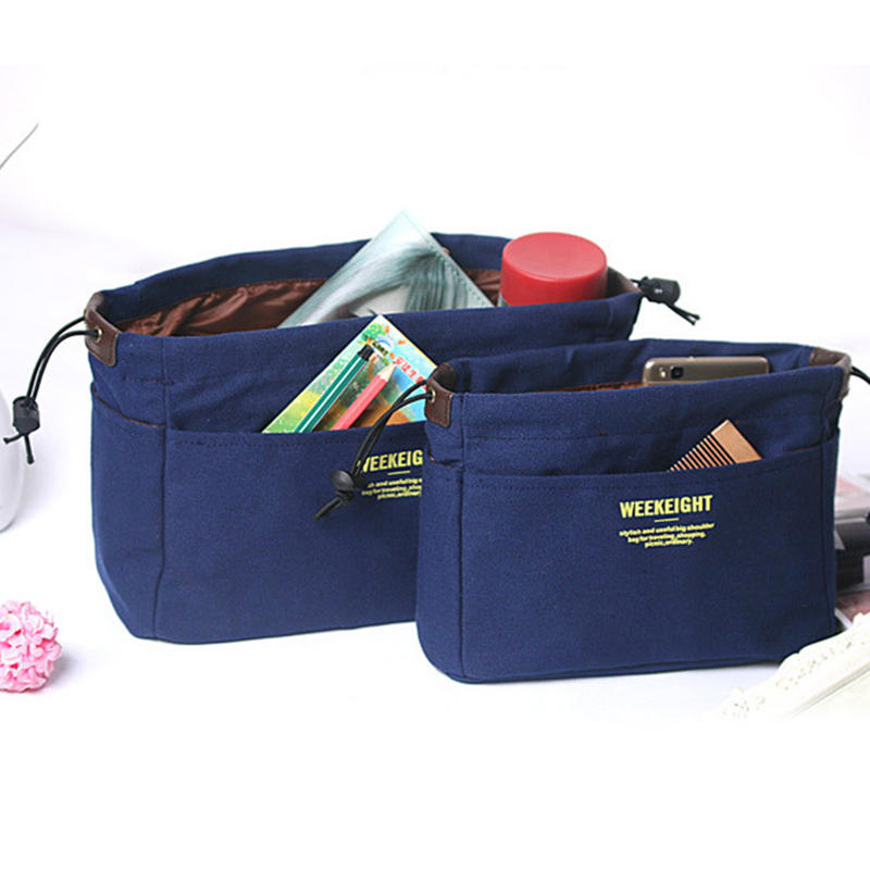 1Pc Polyester Simple Drawstring Storaging Organizers Multi-Pockets Liner Bags Lightweight Portable Travel Storage Bag