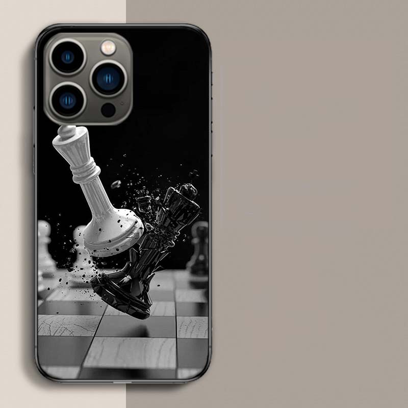 Чехол для телефона 'Король Королева Ладья' для Apple iPhone 16E 16 17 Pro Max Air 15 Pro 14 Plus 12 13 Mini Чехол Милый Fundas Sili
