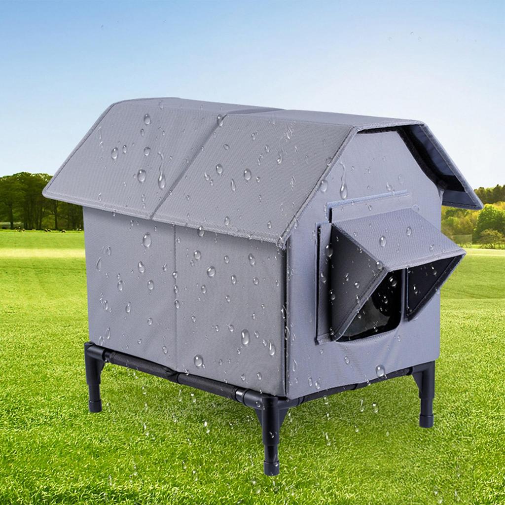 Приют для бездомных кошек с подставкой Зимний теплый домик для питомцев Палатка-укрытие для диких кошек, котят, щенков и диких животных