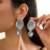 Fashion Versatile Fan Irregular Stud Earrings Women's Alloy Conch Folded Earrings Earrings