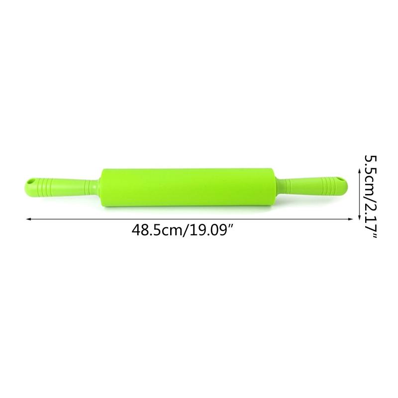 48.5cm Silicone Dough Roller Large Size Non-stick Rolling Pin Colorful Pastry Tool Pastry Dough Flour Roller Kitchen