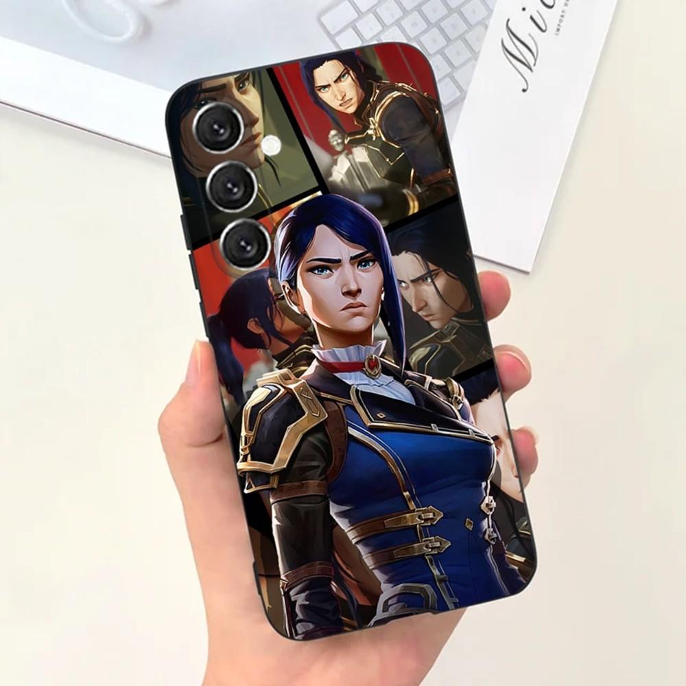 Игровой чехол для телефона Caitlyn A- Arcane L-Lol для Samsung S25,S24,S21,S22,S23,S30,Ultra,S20,Plus,Fe,Lite,Note,10,9,5G Черный