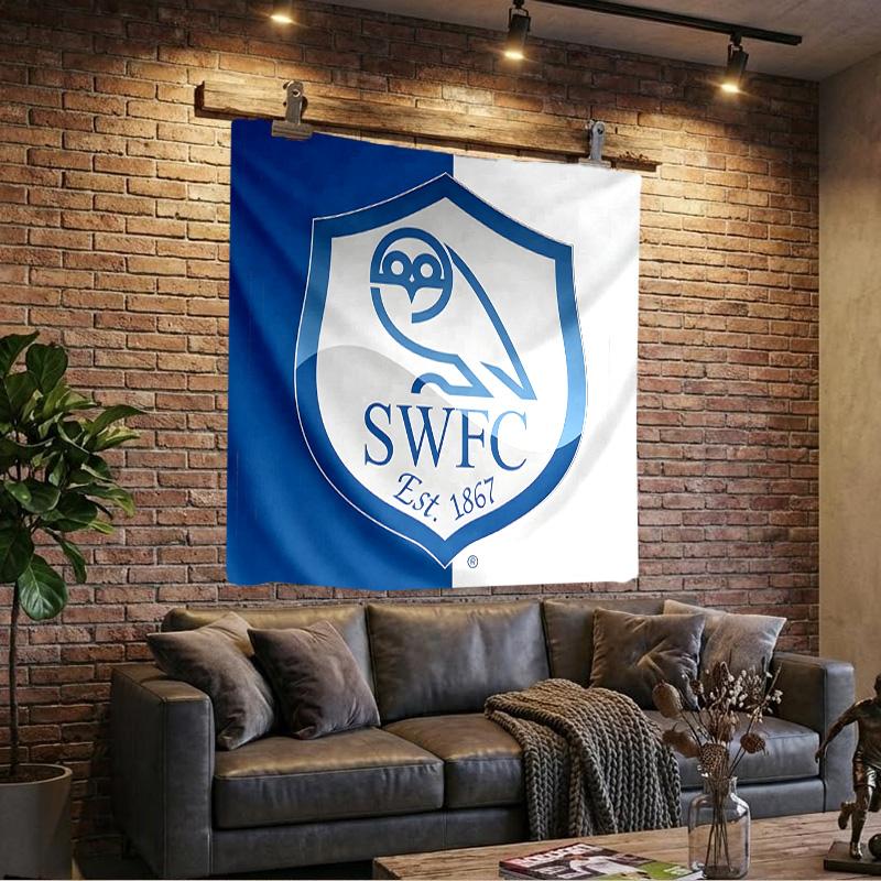 Blue Sheffield With Owl Tapestry Playroom Tapestry, Accessories for Bedroom,Livingroom, dormitory Room Wall Decor Fan Birthday Gifts