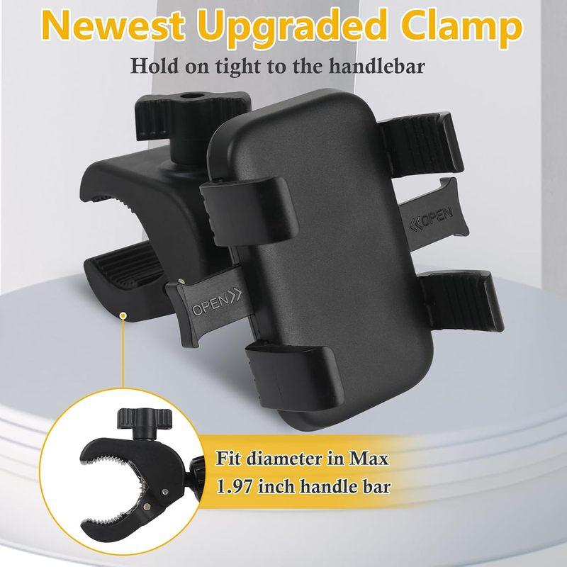 Universal Golf Cart Phone Holder Mount Compatible with EZGO/Club Car/Yamaha For IPhone/Galaxy/Huawei Quick Release/360° Rotatabl