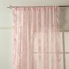2 Pcs Retro Gauze Curtain Ruffled Edge Voile Curtain Home Decor French Lace Floral Curtain  Bedroom