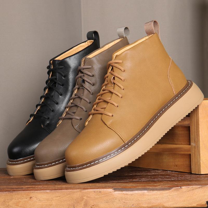 8307-5 Новые ботинки Мартин мужские ретро коровья кожа классические резиновые ботинки повседневные уличные нескользящие рабочие ботинки мужские