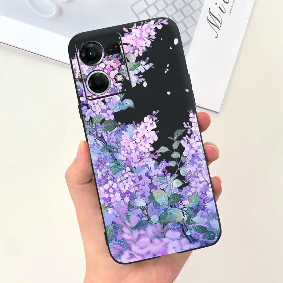 For Cover Reno 7 4G Case Shockproof Soft Silicone Phone Cases For OPPO Reno 7 Global CPH2363 Reno7 4G Back Cover Fashion Cat