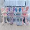 Pulling Ears Rabbit Plush Toy Bag Pendant Bunny Doll Children Keychain Gifts