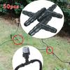 50pcs Practical Drip Sprinkler Irrigation Barbed Tee Connector for 4/7mm Hose