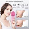 Sonic Vibration Waterproof Skin Pore Cleansing Beauty Product Silicone Exfoliating USB Handheld Electric Cleansing Brush