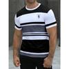Men's Striped Design Pattern Short Sleeved T-shirt Short Sleeved T-shirt Quick Drying Breathable Comfortable Casual Street