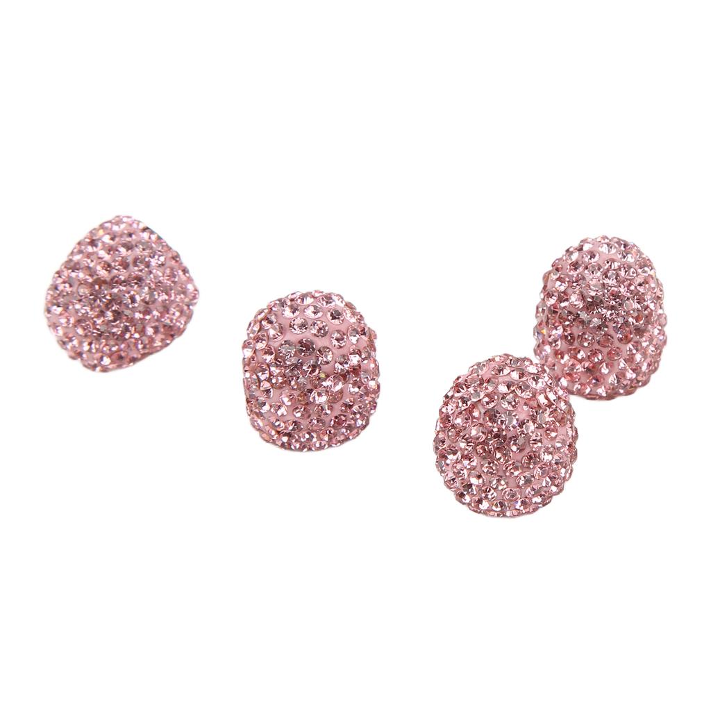 4 шт. Блестящие колпачки штока клапана 15 мм Колпачки для воздуха штока Украшение шины Универсальные для автомобиля мотоциклаСеребристый