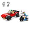 LEGO® City 60392 La Course-Poursuite de la Moto de Police, Jouet Voiture de Course et 2 Policiers