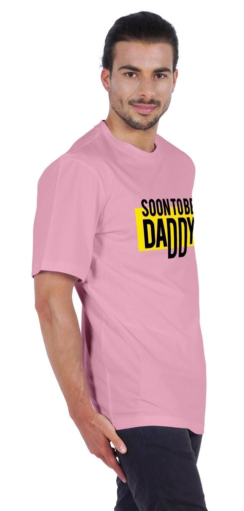 Inkmeso Men's Graphic Printed "Soon To Be Daddy" Pregnancy Announcement Tshirt Crew Neck Tee For Being