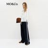 MO&Co. Sporty Color-Block Casual Straight-Leg Pants