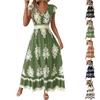 Fashion Ladies Summer Beach Dress Holiday Print Swing Dress