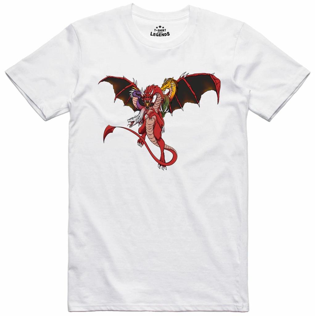 Футболка Tiamat Dragon Мужская Монстр Ролевая Игра Ретро Обычная Посадка Футболка