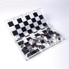 Transparent Acrylic Chess Set: Wear-Resistant Pieces & Plexiglass Board for a Luxurious Desktop Game Experience