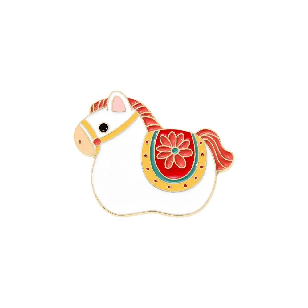 Decorative Zodiac Horse Brooch Zinc Zinc Alloy Steed Brooch Creative Lapel Pin  Backpack Decoration