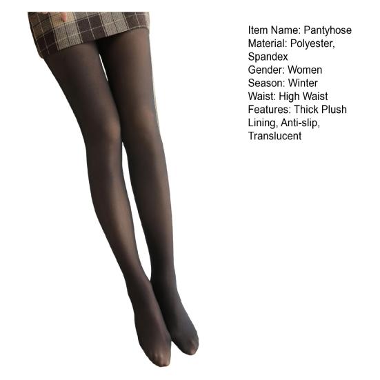 Зимние колготки с толстой плюшевой подкладкой Теплые колготки Термочулки Леггинсы Прозрачные флисовые бархатные колготки Колготки Женские брюки