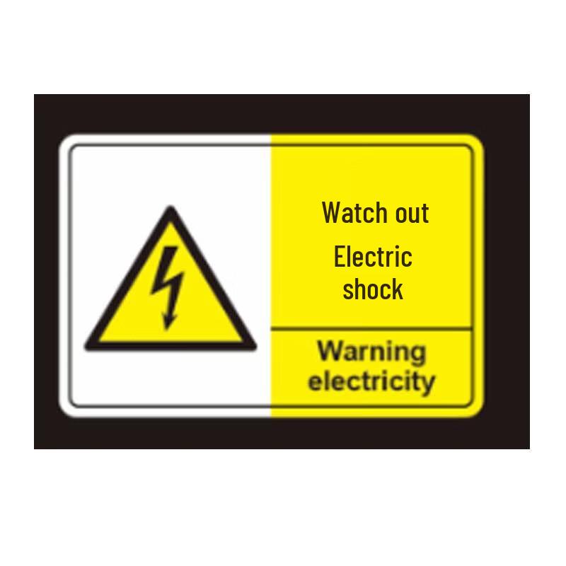 Reflective PVC "Beware of Electric Shock" Safety Sign