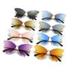 Rimless Butterfly Sunglasses Vintage Metal Frame Gradient Sun Glass Fashion Oversized UV400 Protection Shades Ladies Y2K Eyewear