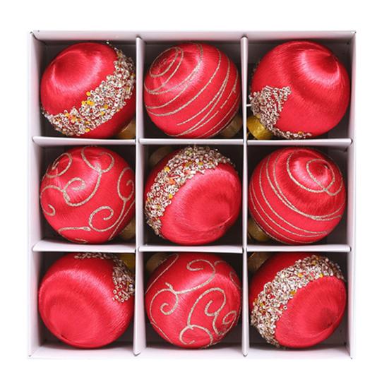 9 шт. 3,15 дюйма Рождественские шары Украшения Блеск Блестки Рождественские Подвески