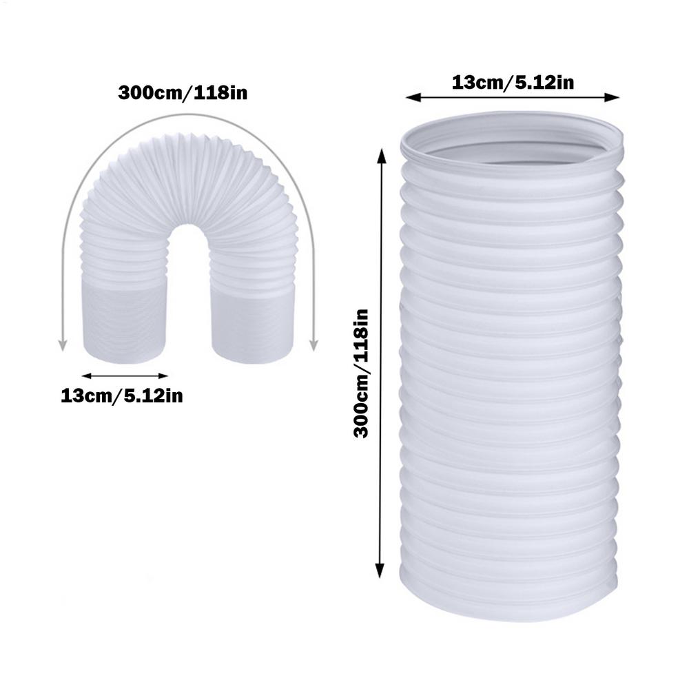 For Mobile Air Conditioning Duct Extension Pipe 130/150mm Telescopic Flexible Air Conditioner Exhaust Hose Accessories Vent Hose