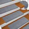 vidaXL Self-adhesive Stair Treads vidaXL, 10 Pieces, 65 X 21 X 4 Cm, Light Grey, Rectangular Edge 149729