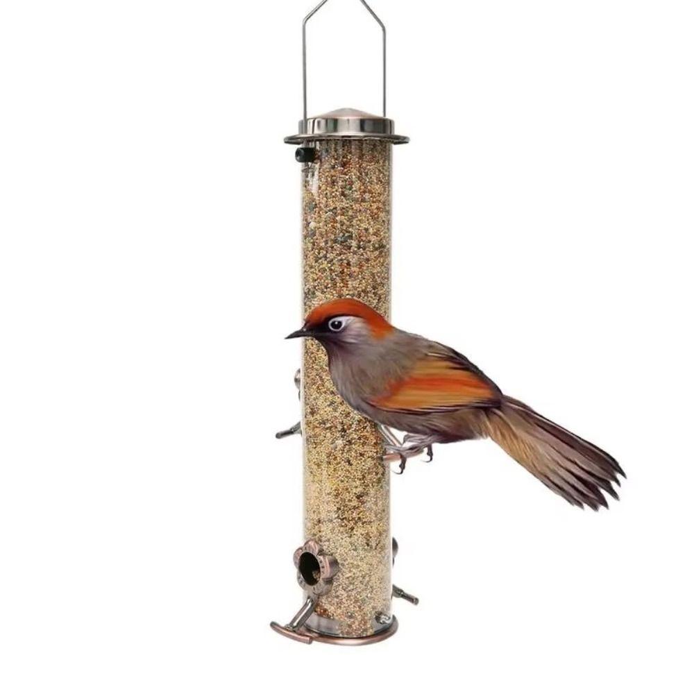 Automatic Bird Feeder Metal Bird Feeding Bowl Bird Raising Tool Bird Food Dispenser Outdoor