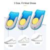 1 Pair Heel Lift Inserts Height Increase Insole Soft Breathable Invisible Design Sillicone Foot