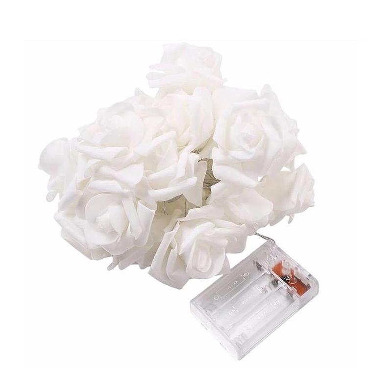 20 светодиодных роз из пенопласта, сказочные гирлянды, рождественская свадьба, декор для сада