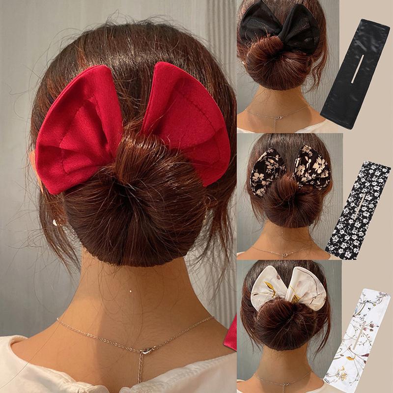 Women Girl Deft Bun Maker Knotted Wire Headband Donut Bun Maker Tool Hair Bands Hairstyle Tool