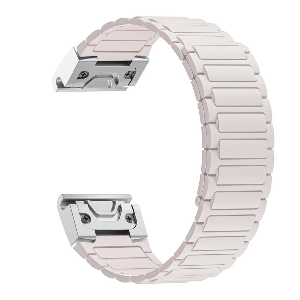 26-мм магнитный силиконовый ремешок для Garmin Band Fenix 8 51MM 7X 7 Pro Fenix 6X 5X 5Plus Tactix 7 Enduro 3 Петля descent mk1 Браслет