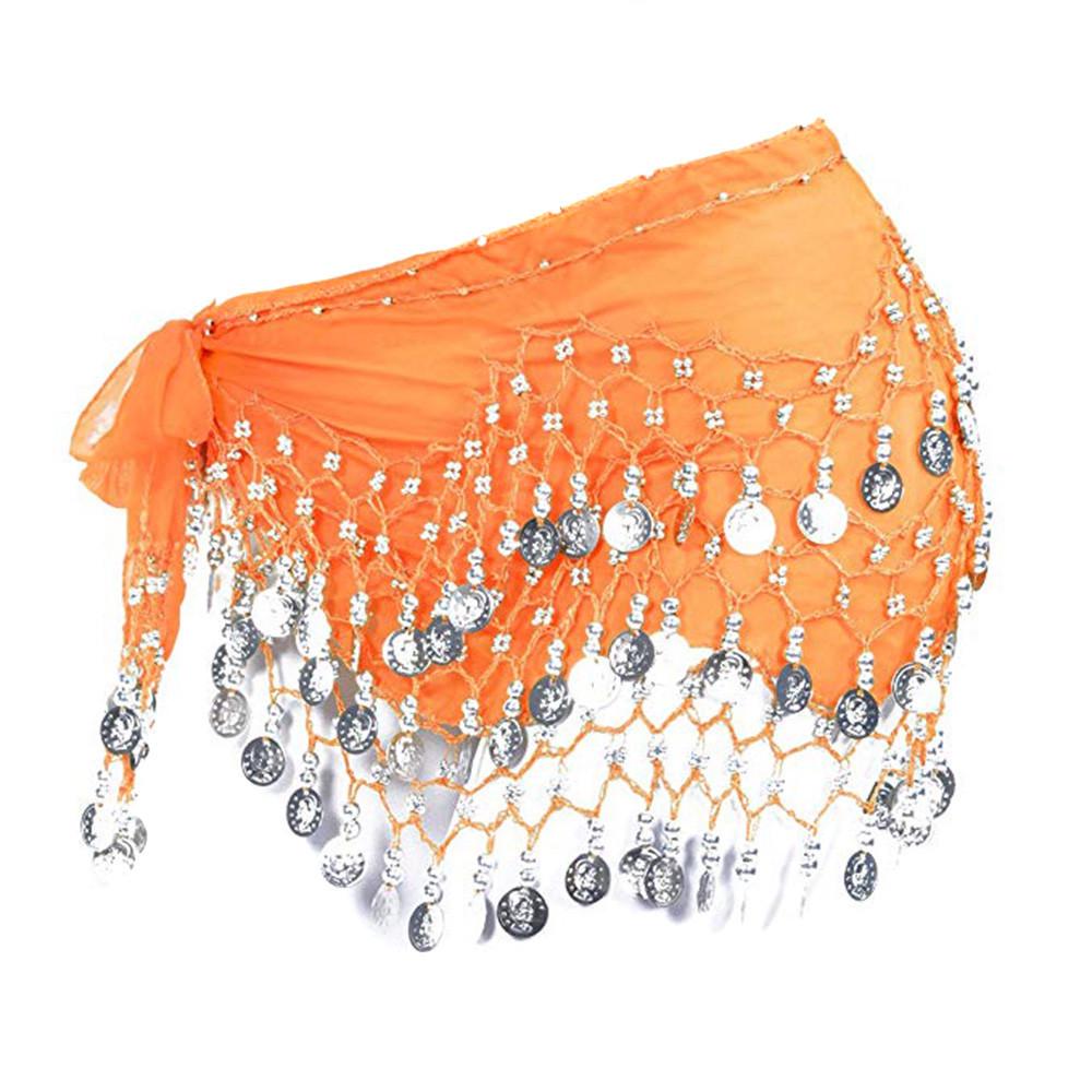 Модный хип-шарф для танца живота с поясом и поясом, юбка с поясом в этническом стиле 128 монет