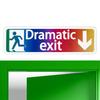 Dramatic Exit Sign Door Topper Colorful Plate Sign Wall Sign for Garage Restaurant Bar Room Decoration Wall Decoration Home