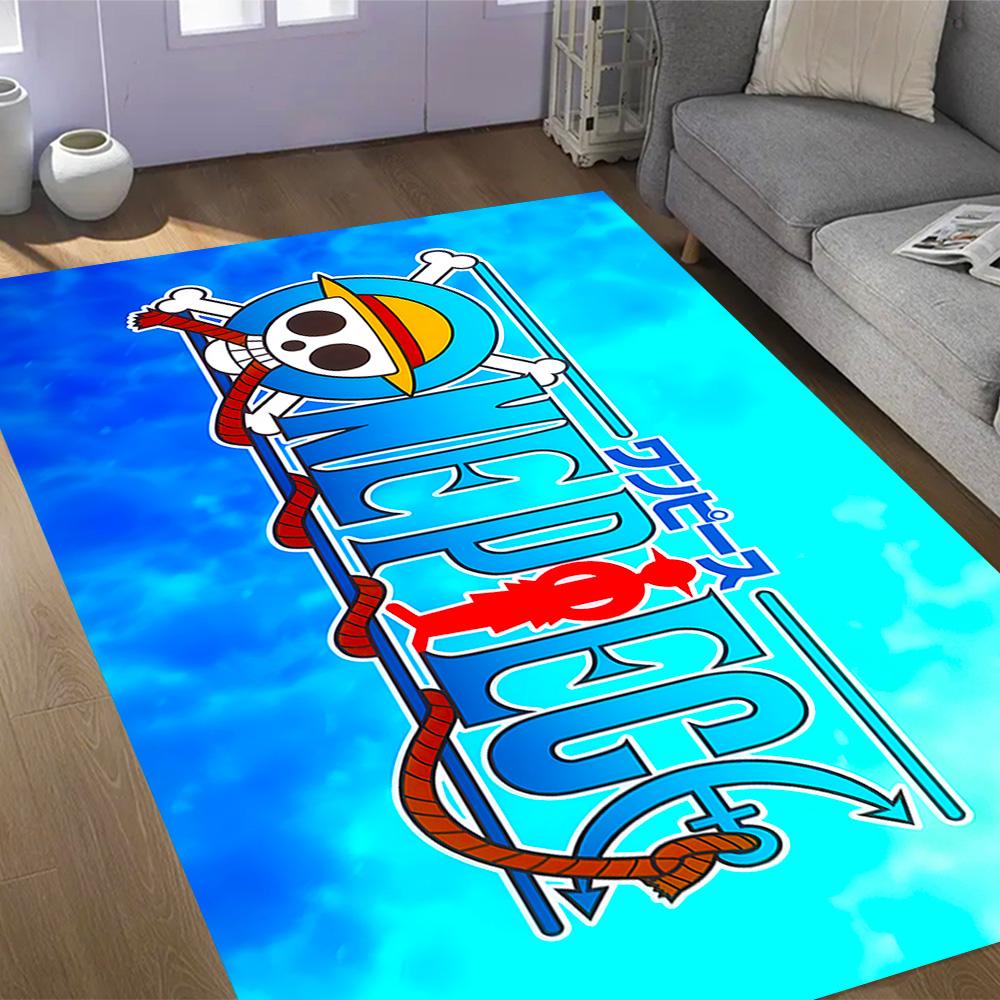 One Piece Luffy Themed Anti-Slip Rugs - Polyester Home Decor, Suitable for Bedrooms, Living Rooms, Doorways, Studios, and Decorations