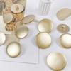10Pcs Fashion Light Luxury Gold Flat Round Plastic Buttons Women Coat Trench Suit Advanced Sense Shank Button Sewing Accessories