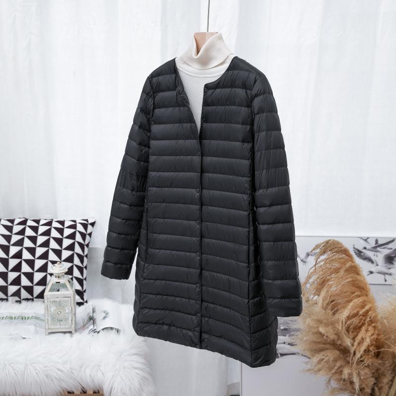 2025 Пуховик женский новый осень и зима легкий и тонкий короткий ультралегкий внутренний материал подкладка белый утиный пух V воротник без куртки