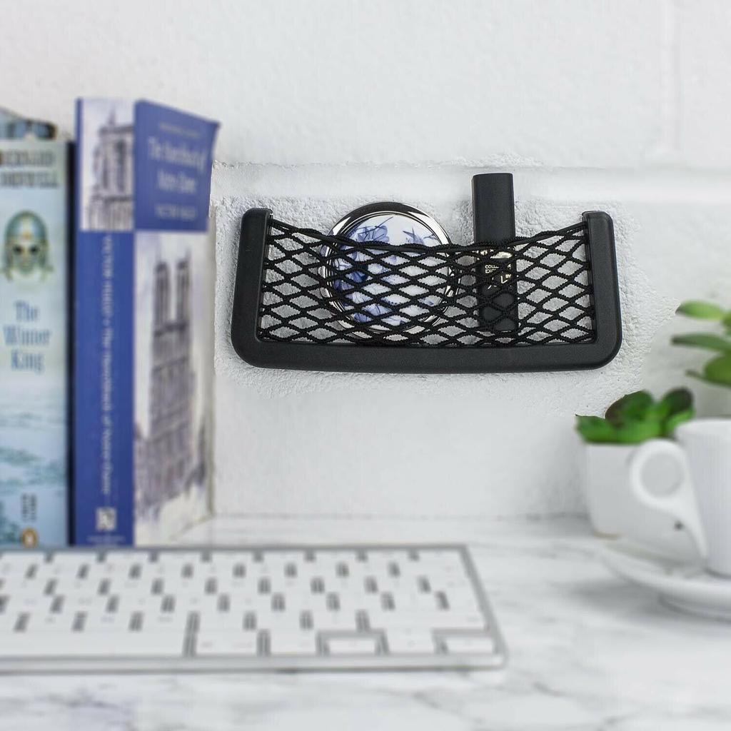 Автомобильная многофункциональная сетка для хранения, карманный органайзер для мелочей, ключей-карт, липкий держатель для телефона, сиденье, задняя боковая дверь, стена, домашний автомобиль