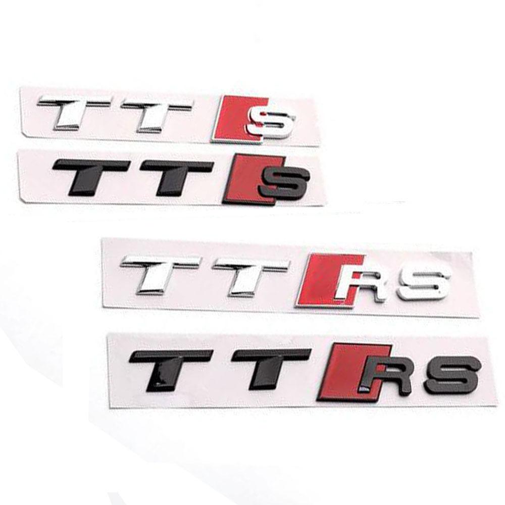 For 4HGIEW TT Sports Car Modified Label Text TTS/TTRS Car Boot Cover Badge Lettering Logo Sticker Emblem Auto Decorate Accessories