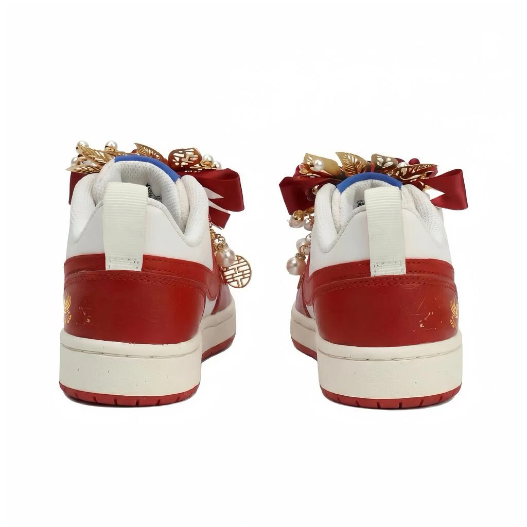 Nike Court Borough 2 С Присутствием Феникса Устойчивые к истиранию Нескользящие Низкие Скейтбордические Кроссовки Унисекс BQ5448-119(Команда2099-)