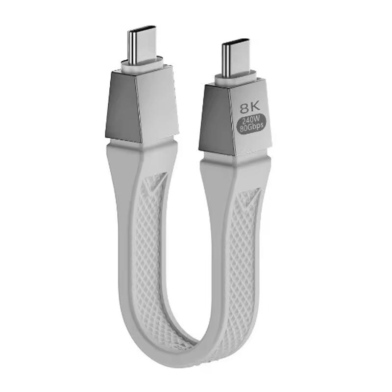 PD 240 Вт Type-C к Type-C для Thunderbolt 5 Полнофункциональный кабель для передачи данных Быстрая зарядка Вывод видео 8K Функциональная передача данных 80 Гбит/с