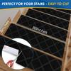 Stair Tread Carpet Mats Self Adhesive Non-Slip Water Absorption Stair Mat Step Rugs Safety Mute Floor Mats Pad